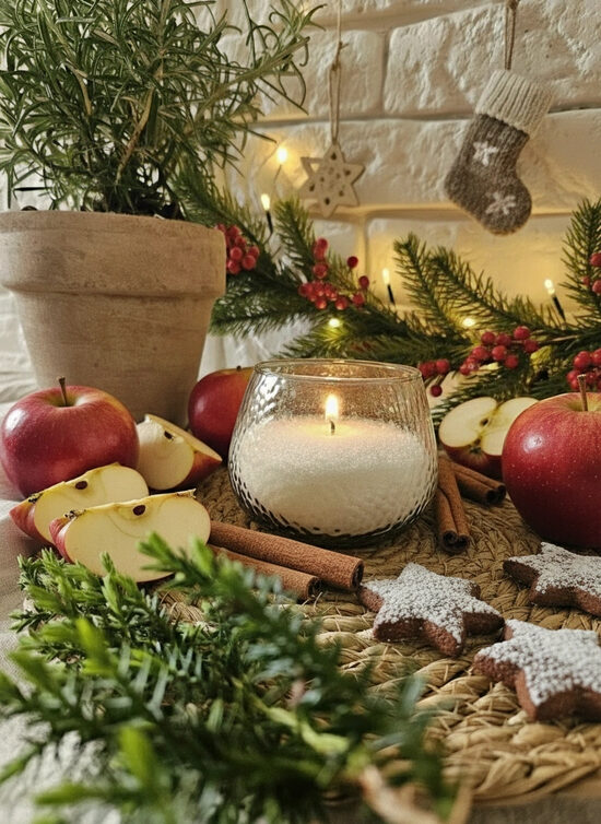 Ziemassvētku Aroma set - Pērļu vaska  komplekts ar aromātisko eļļu Piparkūkas un Ābolu pīrāgs