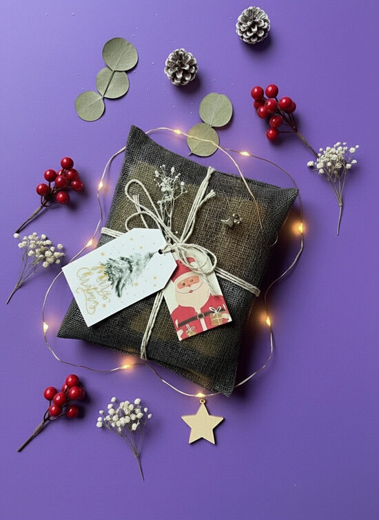 Christmas Honey Light Wood Wick Edition set of 2 large beeswax candles with a wooden wick