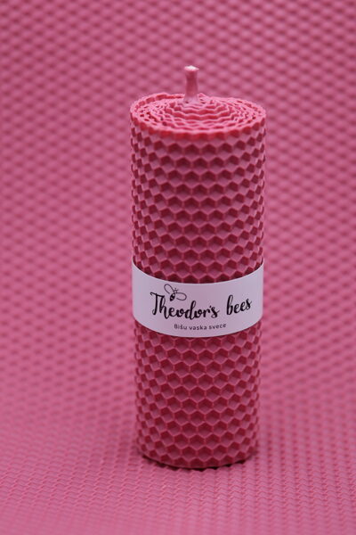 Pink bišu vaska plāksne 26 x 41 cm